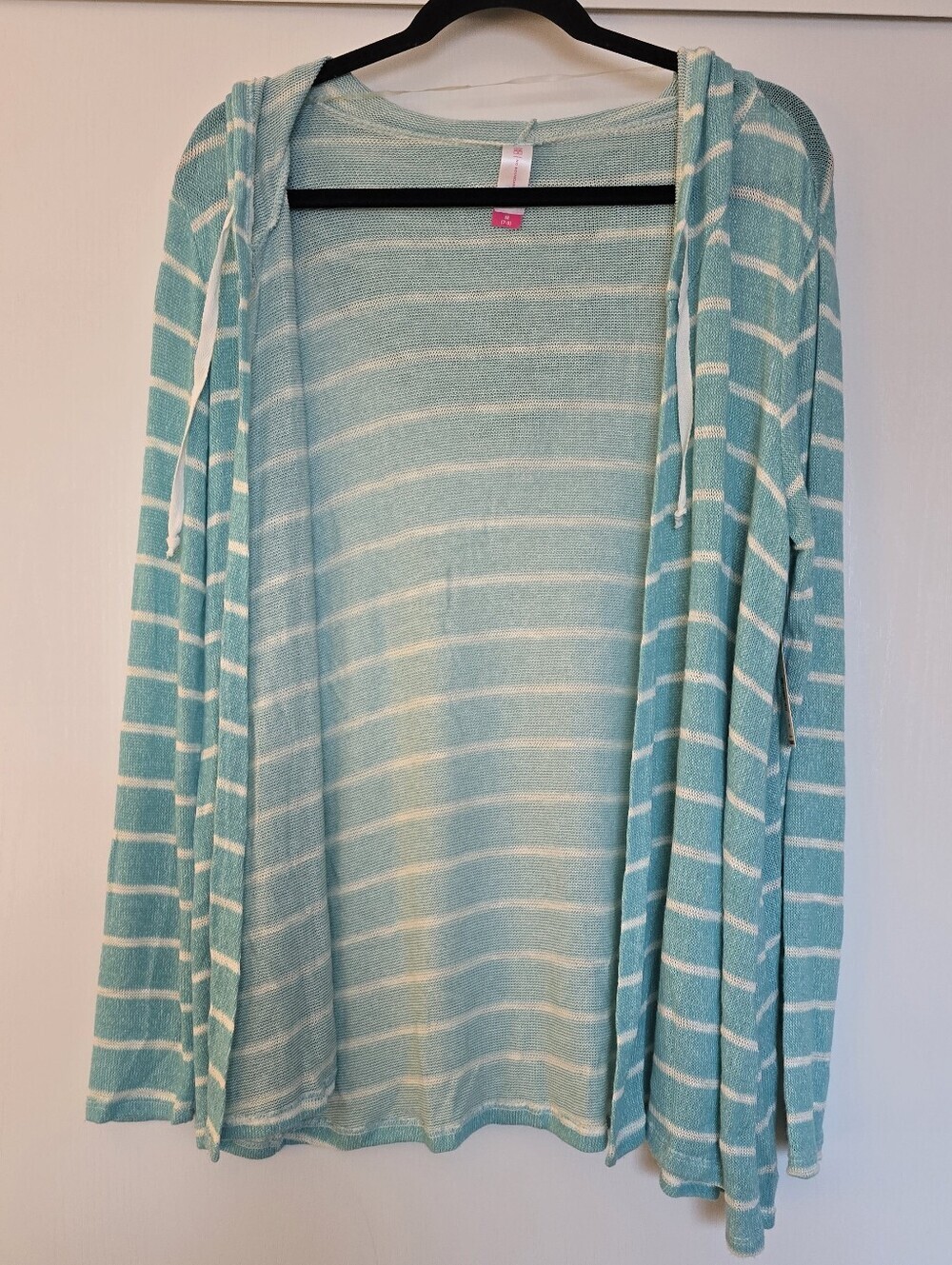 No Boundaries - (NWT) Juniors Striped Knit Hooded Open Cardigan Coverup
